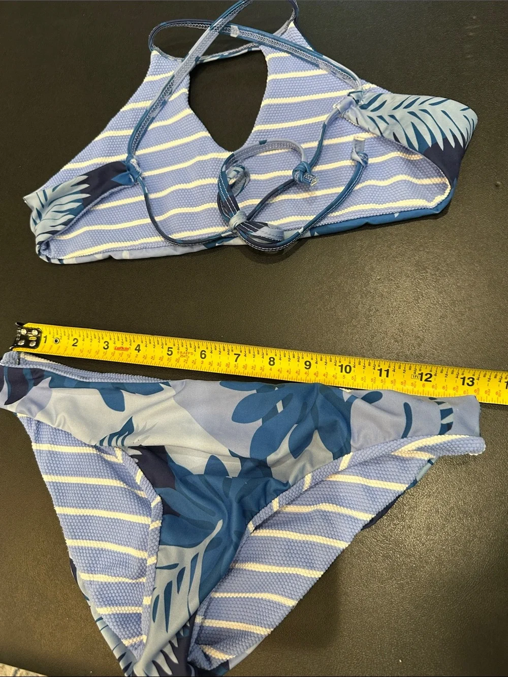 Blue Floral reversible Swim Set